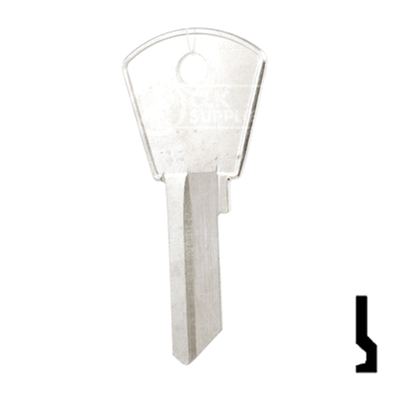 Uncut Key Blank | Papaiz | PZ1 Residential-Commercial Key Ilco