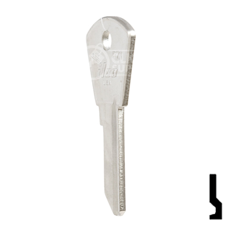 Uncut Key Blank | Papaiz | PZ1 Residential-Commercial Key Ilco