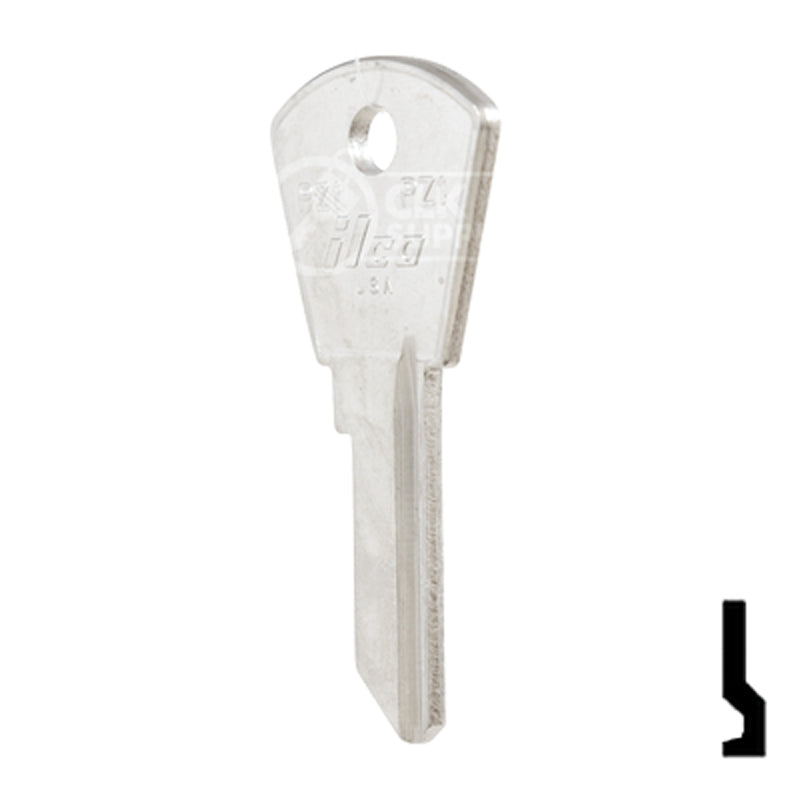 Uncut Key Blank | Papaiz | PZ1 Residential-Commercial Key Ilco