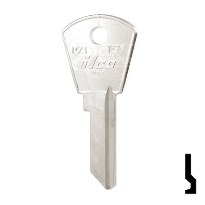 Uncut Key Blank | Papaiz | PZ1 Residential-Commercial Key Ilco