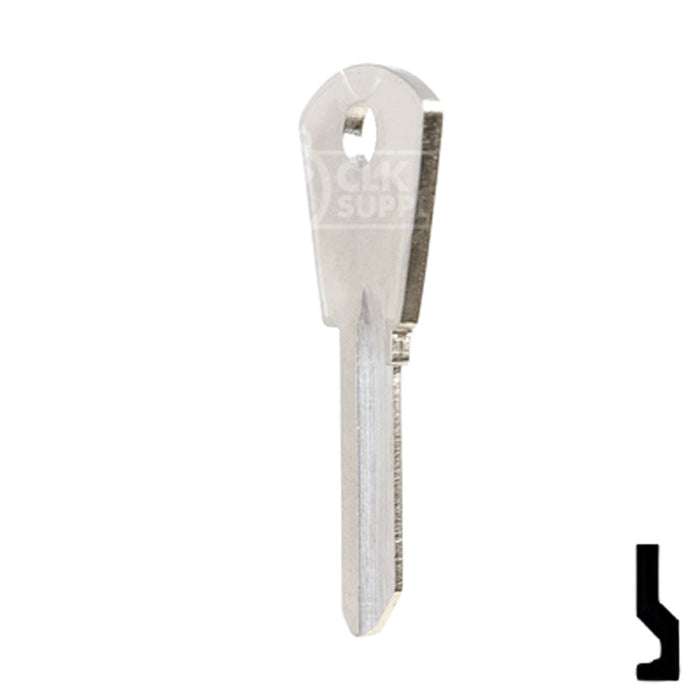 Uncut Key Blank | Papaiz | PZ2 Residential-Commercial Key Ilco