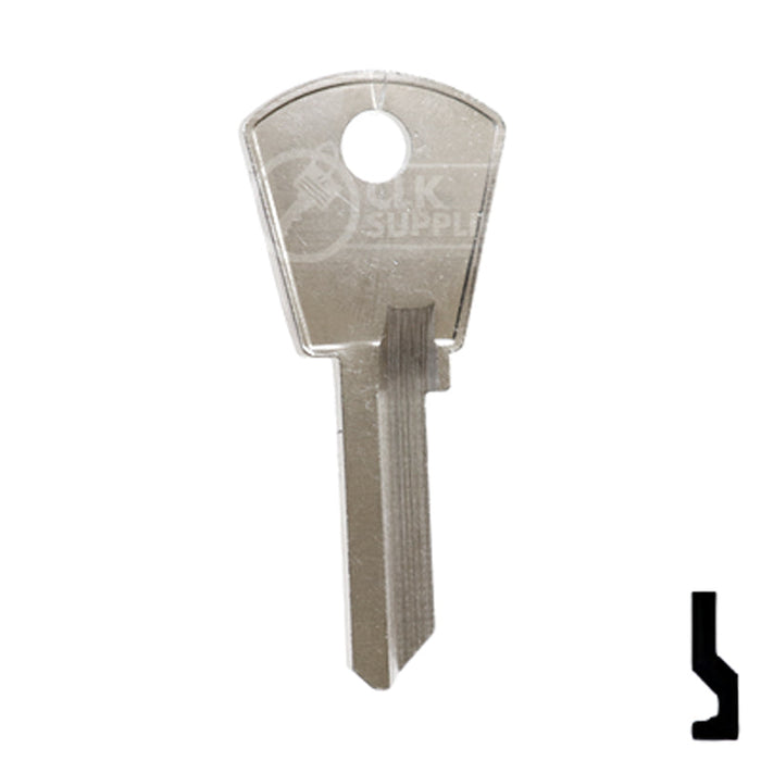 Uncut Key Blank | Papaiz | PZ2 Residential-Commercial Key Ilco