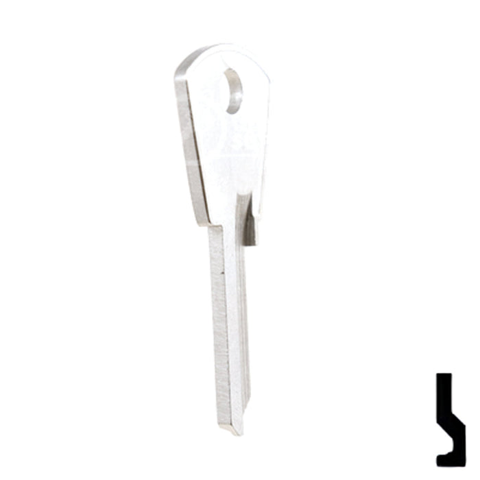 Uncut Key Blank | Papaiz | PZ2 Residential-Commercial Key Ilco