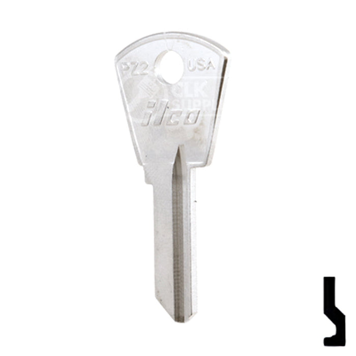 Uncut Key Blank | Papaiz | PZ2 Residential-Commercial Key Ilco