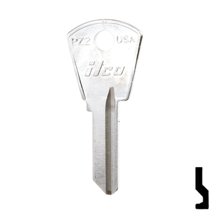 Uncut Key Blank | Papaiz | PZ2 Residential-Commercial Key Ilco