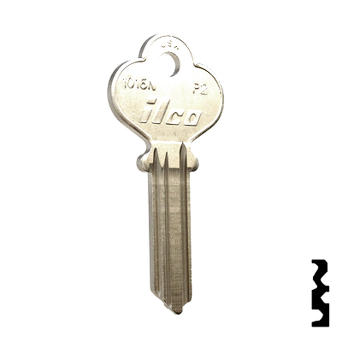 Uncut Key Blank | Penn | 1016N Residential-Commercial Key Ilco