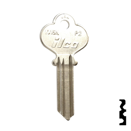 Uncut Key Blank | Penn | 1016N Residential-Commercial Key Ilco