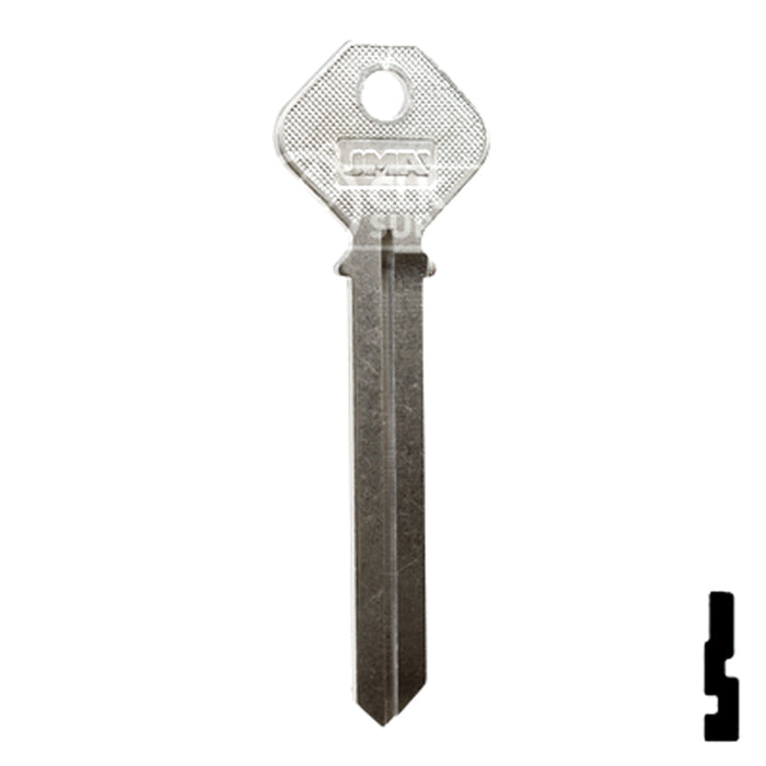 Uncut Key Blank | Phillips | PHI-52L, PHA2 Residential-Commercial Key JMA USA