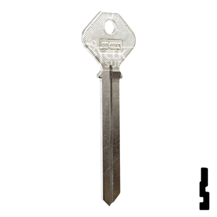 Uncut Key Blank | Phillips | PHI-52L, PHA2 Residential-Commercial Key JMA USA