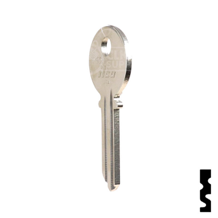 Uncut Key Blank | Reading | 1019D Residential-Commercial Key Ilco