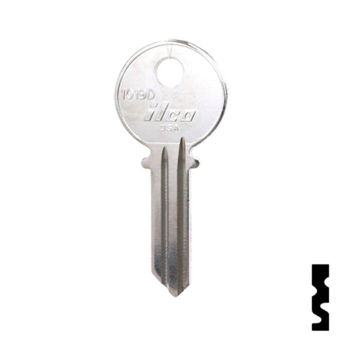 Uncut Key Blank | Reading | 1019D Residential-Commercial Key Ilco