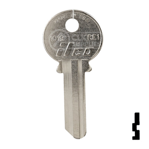 Uncut Key Blank | Reading | RE1, 1019 Residential-Commercial Key Ilco