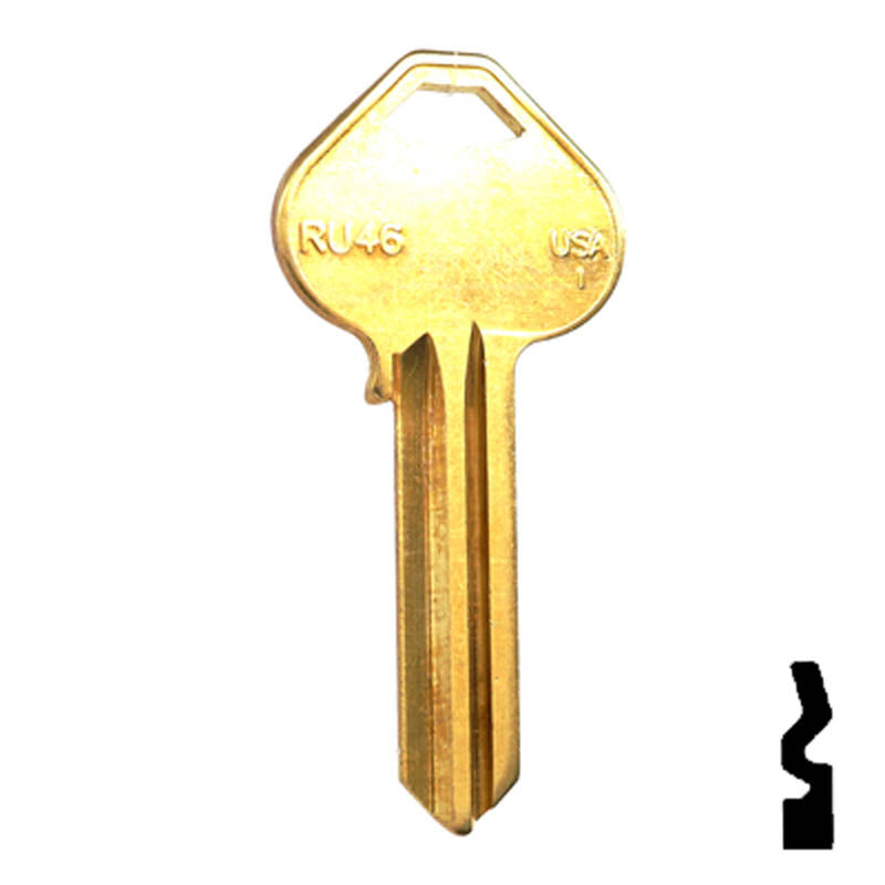 Uncut Key Blank | Russwin | A1011D1, RU46 Residential-Commercial Key JMA USA