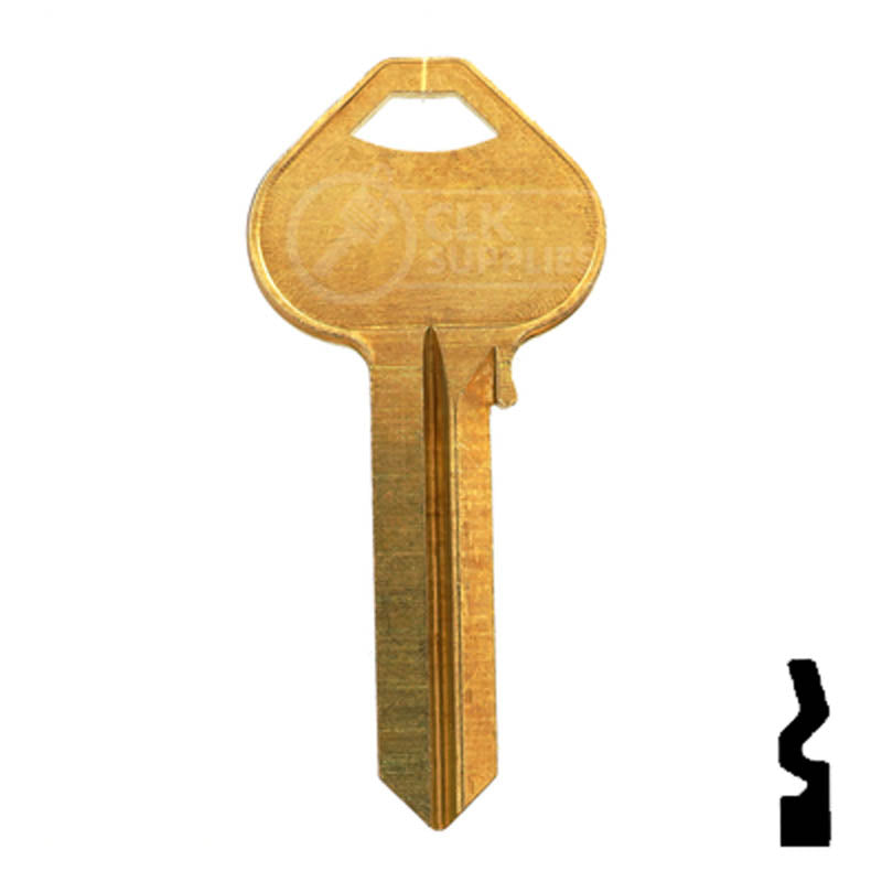 Uncut Key Blank | Russwin | A1011D1, RU46 Residential-Commercial Key JMA USA