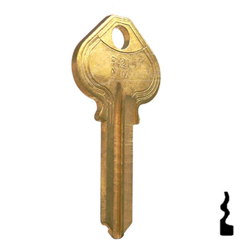 Uncut Key Blank | Russwin | RU21, N1011M Residential-Commercial Key JMA USA
