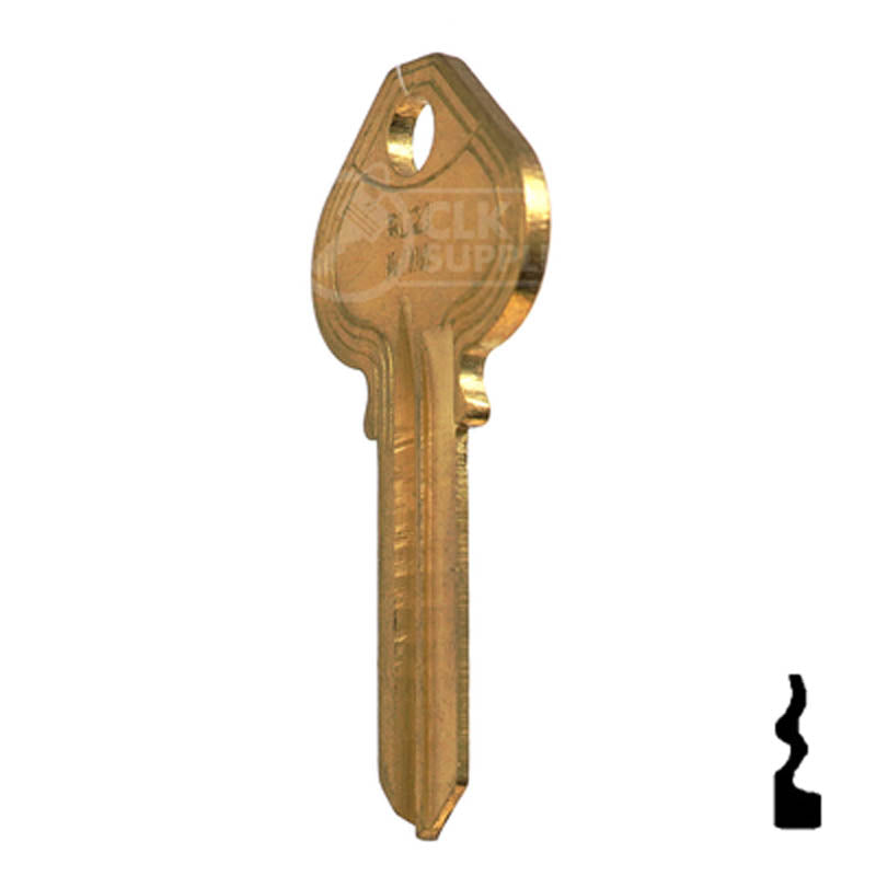 Uncut Key Blank | Russwin | RU21, N1011M Residential-Commercial Key JMA USA