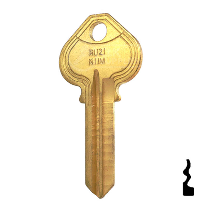 Uncut Key Blank | Russwin | RU21, N1011M Residential-Commercial Key JMA USA