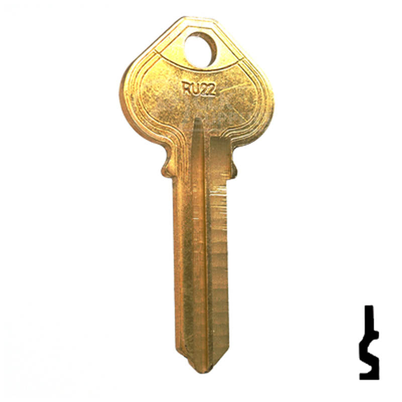 Uncut Key Blank | Russwin | RU22, A1011M Residential-Commercial Key JMA USA