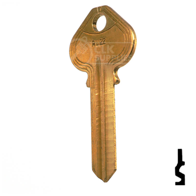 Uncut Key Blank | Russwin | RU22, A1011M Residential-Commercial Key JMA USA