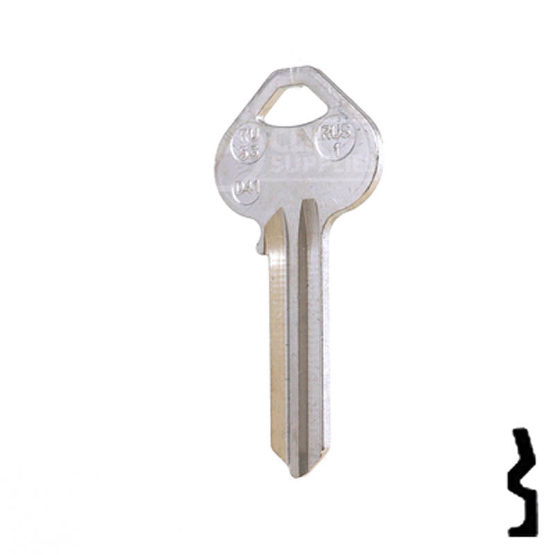 Uncut Key Blank | Russwin | RU53, A1011D41 Residential-Commercial Key JMA USA