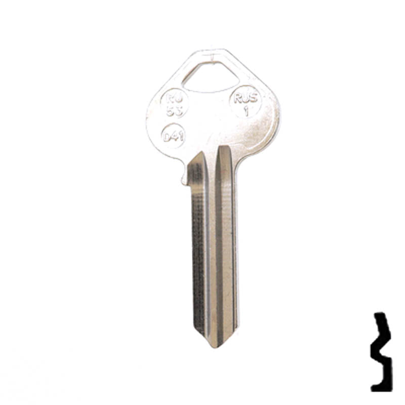 Uncut Key Blank | Russwin | RU53, A1011D41 Residential-Commercial Key JMA USA