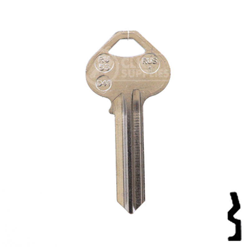 Uncut Key Blank | Russwin | RU53, A1011D41 Residential-Commercial Key JMA USA