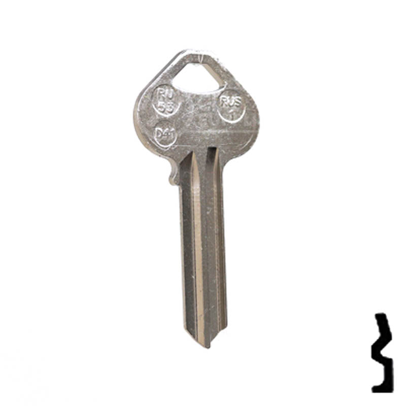 Uncut Key Blank | Russwin | RU53, A1011D41 Residential-Commercial Key JMA USA