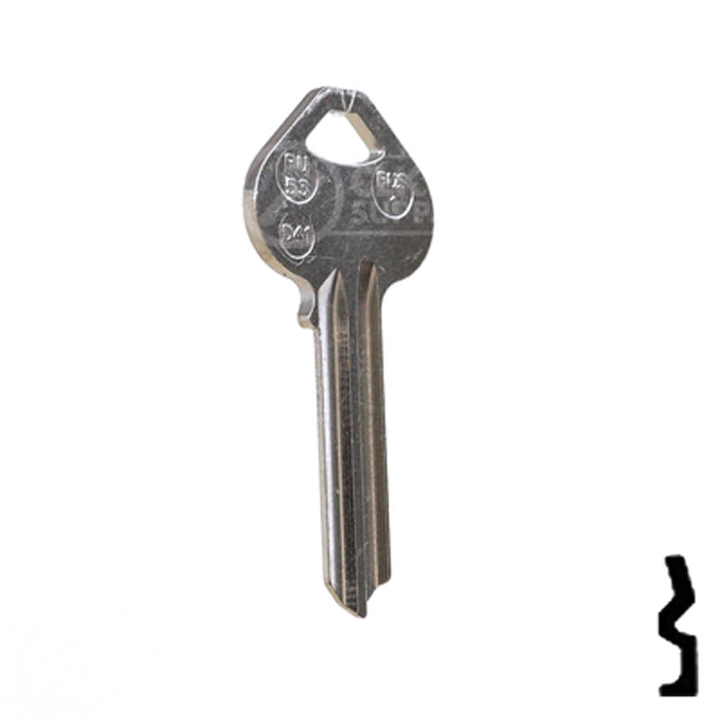 Uncut Key Blank | Russwin | RU53, A1011D41 Residential-Commercial Key JMA USA
