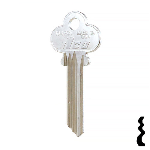 Uncut Key Blank | Sager | 1047CL Residential-Commercial Key Ilco