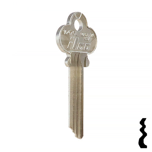 Uncut Key Blank | Sager | 1047CL Residential-Commercial Key Ilco