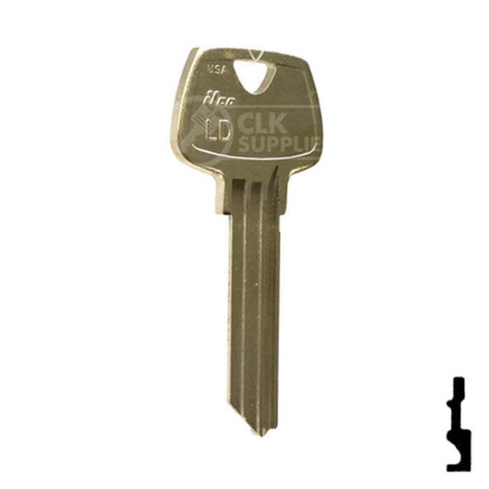 Uncut Key Blank | Sargent | 01007LD Residential-Commercial Key Ilco