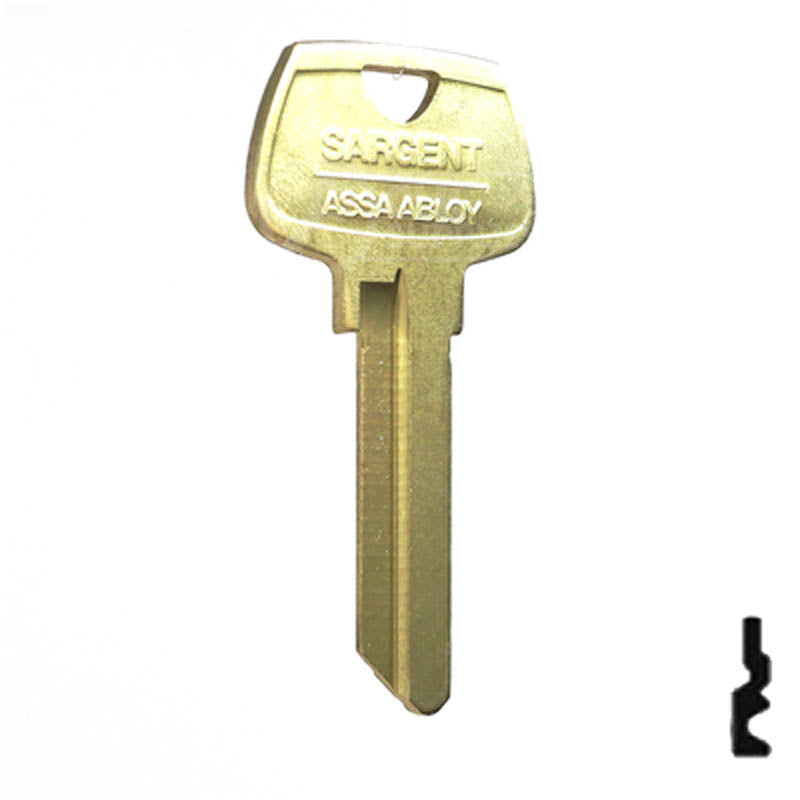 Uncut Key Blank | Sargent | 01007RL Residential-Commercial Key Ilco