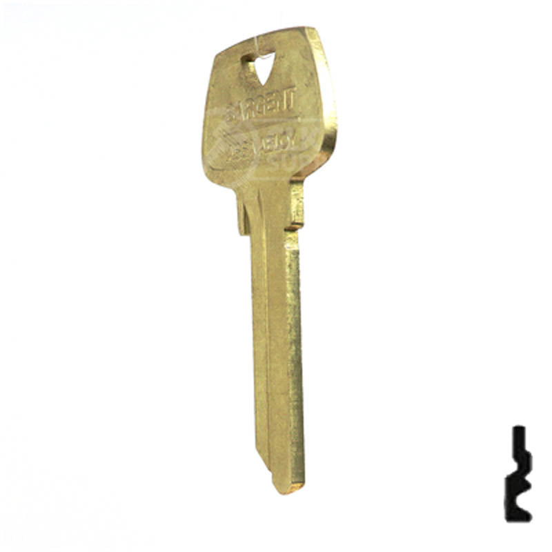 Uncut Key Blank | Sargent | 01007RL Residential-Commercial Key Ilco