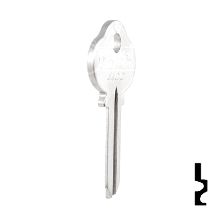 Uncut Key Blank | Sargent | 01010, S4 Residential-Commercial Key Ilco