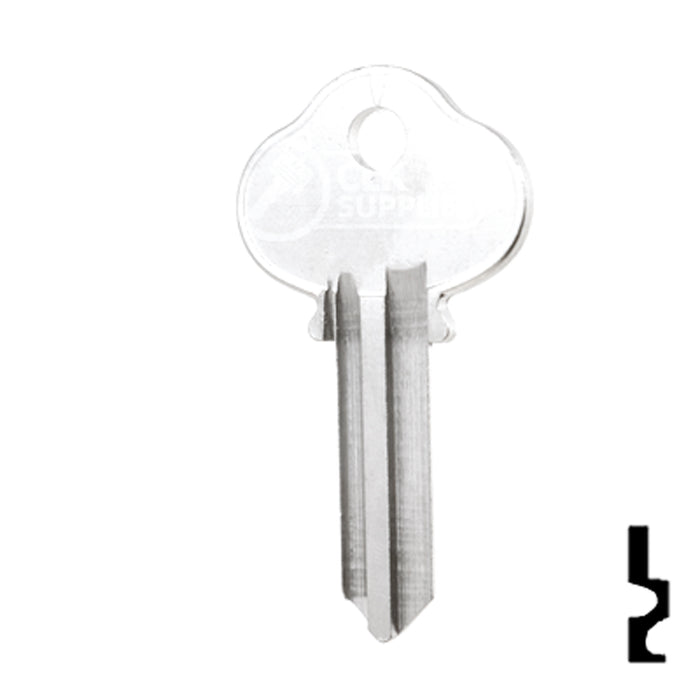 Uncut Key Blank | Sargent | 01010, S4 Residential-Commercial Key Ilco