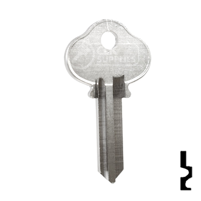 Uncut Key Blank | Sargent | 01010, S4 Residential-Commercial Key Ilco