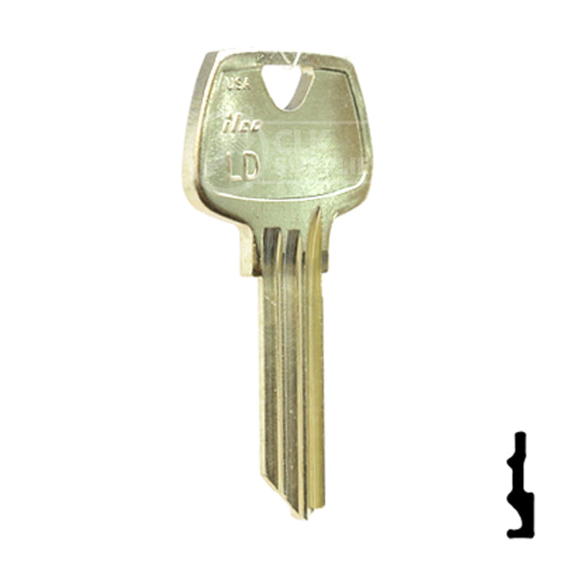 Uncut Key Blank | Sargent | 1007LD Residential-Commercial Key Ilco