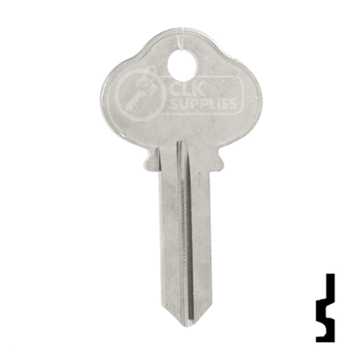 Uncut Key Blank | Sargent | 1009-S1 Residential-Commercial Key Ilco