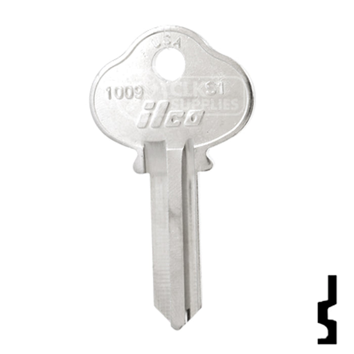 Uncut Key Blank | Sargent | 1009-S1 Residential-Commercial Key Ilco