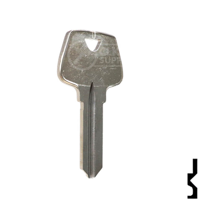 Uncut Key Blank | Sargent | 1009M Residential-Commercial Key Ilco