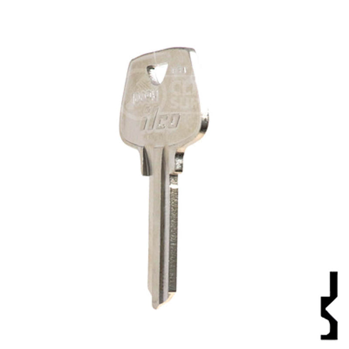 Uncut Key Blank | Sargent | 1009M Residential-Commercial Key Ilco