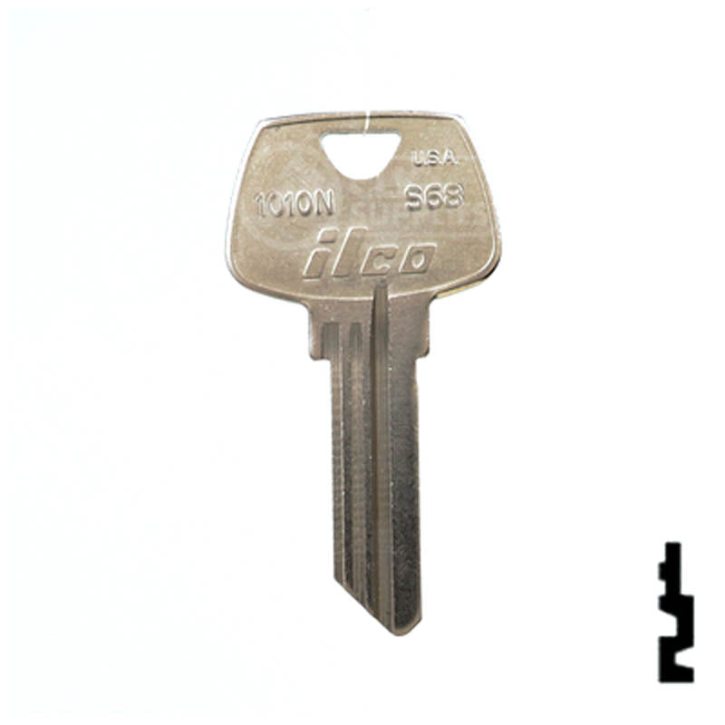 Uncut Key Blank | Sargent | 1010N, S68 Residential-Commercial Key Ilco