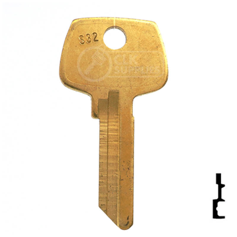 Uncut Key Blank | Sargent | N1007RMB Residential-Commercial Key JMA USA