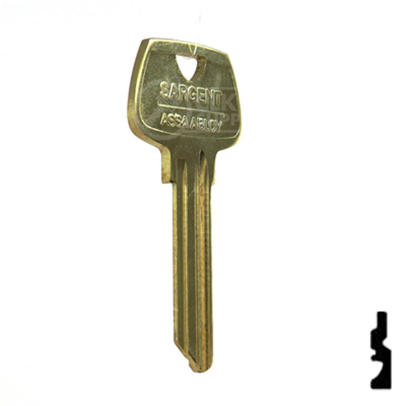 Uncut Key Blank | Sargent | O1007LG Residential-Commercial Key Ilco