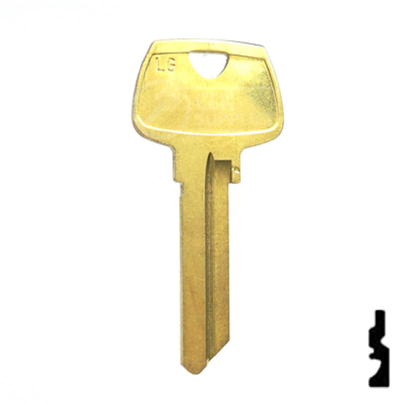 Uncut Key Blank | Sargent | O1007LG Residential-Commercial Key Ilco