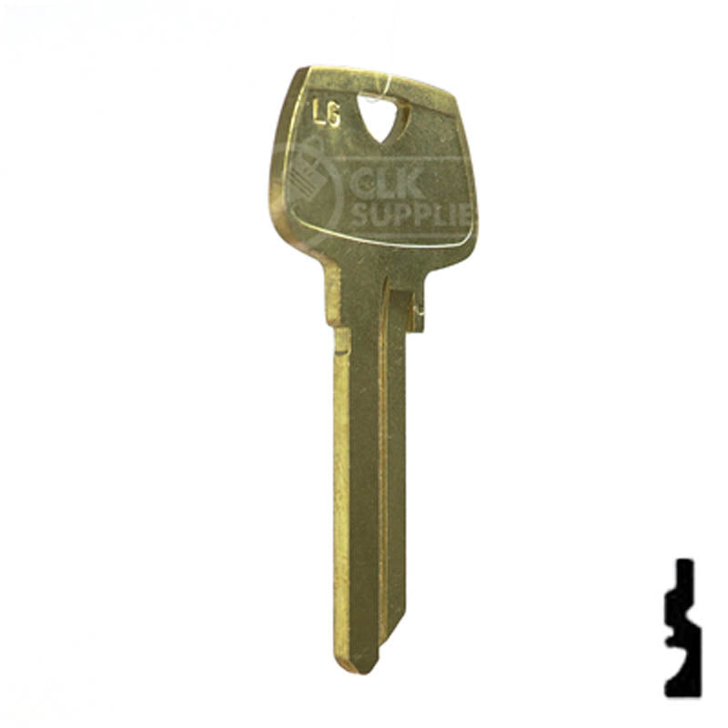 Uncut Key Blank | Sargent | O1007LG Residential-Commercial Key Ilco
