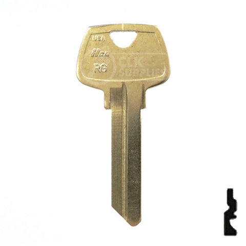 Uncut Key Blank | Sargent | O1007RG Residential-Commercial Key Ilco