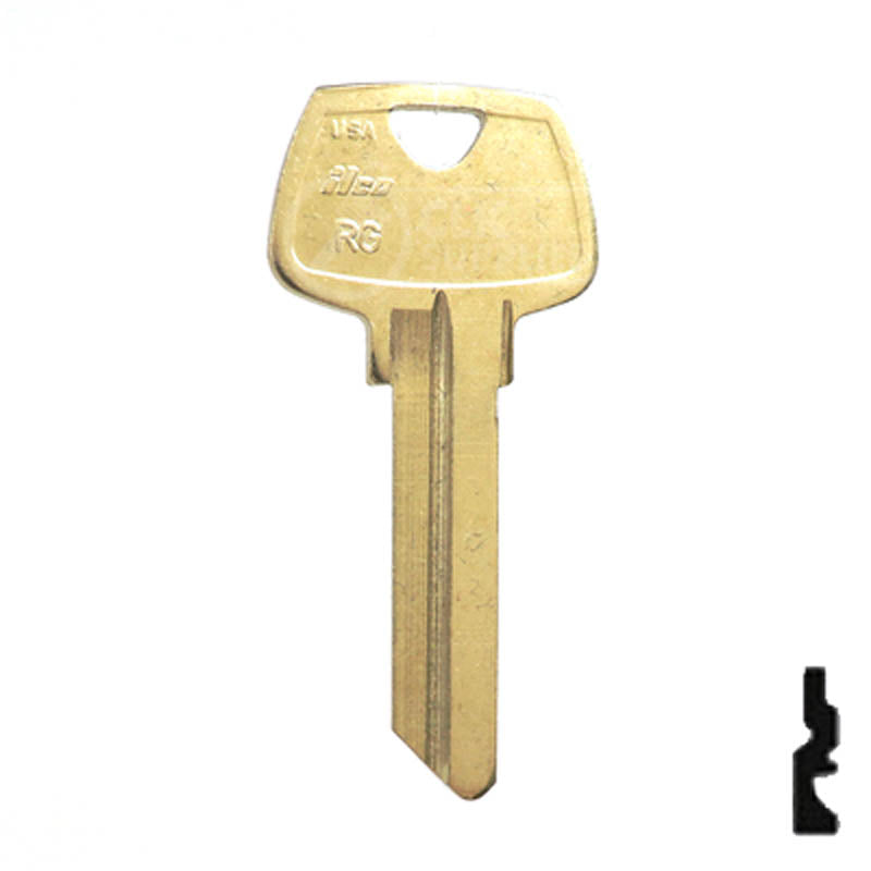 Uncut Key Blank | Sargent | O1007RG Residential-Commercial Key Ilco