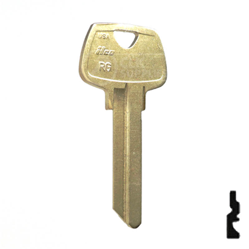Uncut Key Blank | Sargent | O1007RG Residential-Commercial Key Ilco