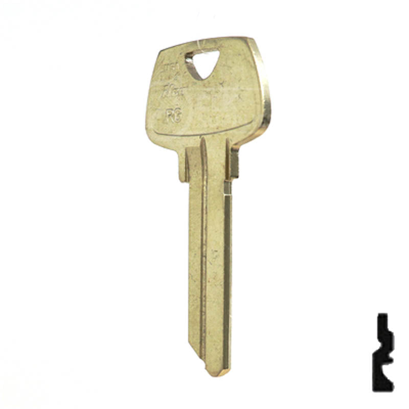 Uncut Key Blank | Sargent | O1007RG Residential-Commercial Key Ilco